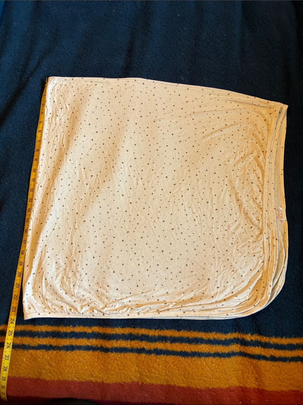 Lou Lou Branded Cream Swaddle with Tiny Stars 95% rayon